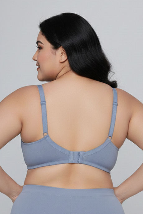 Zivame True Curv Double Layered Non Wired Full Coverage Super Support Bra - Blue Blizzard — image 2